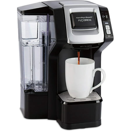 

Rayhouse Gen 3 FlexBrew Single-Serve Coffee Maker with Removable Reservoir Compatible with Pod Packs and Grounds 40 oz. 3 Brewing Options Black