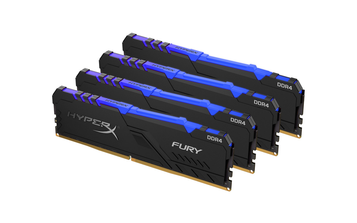 HyperX Fury 32GB 2400MHz DDR4 CL15 DIMM (Kit of 4) 1Rx8 RGB XMP Desktop Memory Ram HX424C15FB3AK4/32 - image 3 of 3