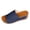 Navy, variant on Women's Hollow Out Wedge Mules Comfortable Platform Sandals Slip On Open Toe Clogs Lightweight Non Slip Beach Slides Blue Size 6.5