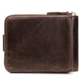 thumbnail image 7 of BULLCAPTAIN Genuine Leather Bifold Zipper Wallet for Men Travel Purse Pouch Gift, 7 of 7