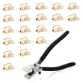 thumbnail image 1 of SPEEDWOX 20 Pcs Keychain Fob Hardware Set with Glass Breaking Pliers Tools 1 Pair Rubber Tips Key Fob Pliers for 1.25 Inch Webbing Fabric Strapping Wristlet Key Fob Golden Hardware, 1 of 5