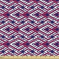 thumbnail image 1 of Stripes Sofa Upholstery Fabric by the Yard, Triangles Rhombuses and Lines Abstract Geometric Illustration, Decorative Fabric for DIY & Home Accents, 5 Yards, Violet Blue Dark Coral by Ambesonne, 1 of 4