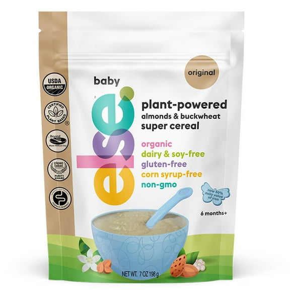 Else Nutrition Baby Cereal - Almond & Buckwheat, Plant-Based Baby Food, Clean Label Certified (Original, 1 Pack)