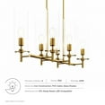 thumbnail image 7 of Modway Skylark 6-Light Glass and Metal Chandelier in Clear/Satin Brass, 7 of 7
