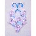 thumbnail image 6 of Aislor Kids Girls Cartoon Beach One-Piece Sleeveless Criss Cross Swimsuit Sport Athletic Bathing Suit Size 4-16 Sky Shading Cartoon 14, 6 of 7