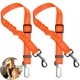 thumbnail image 1 of Cinturón de seguridad para perros, paquete de 2 cinturones de seguridad ajustables para mascotas, elásticos y duraderos, color naranja, 1 of 5