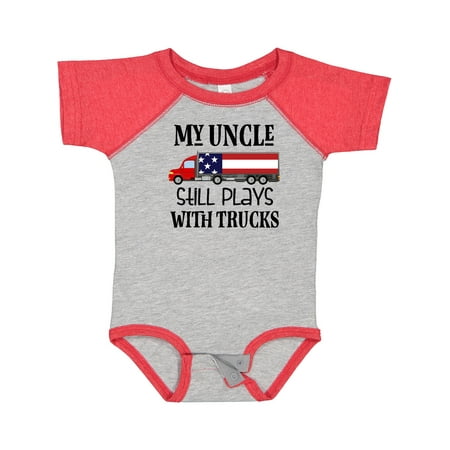 

Inktastic My Uncle Still Plays with Trucks Gift Baby Boy or Baby Girl Bodysuit
