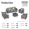 thumbnail image 2 of Ovios 5 Pieces Outdoor Patio Furniture All-Weather Sectional Sofa Loveseat for Lawn, Steel Frame, 2 of 2