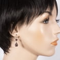 thumbnail image 2 of Bohemian Garnet Sterling Silver Lever Back Dangling Earrings, 2 of 8