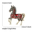 thumbnail image 2 of Broche vintage de aleación esmaltada con forma de caballo para mujer, 2 of 2