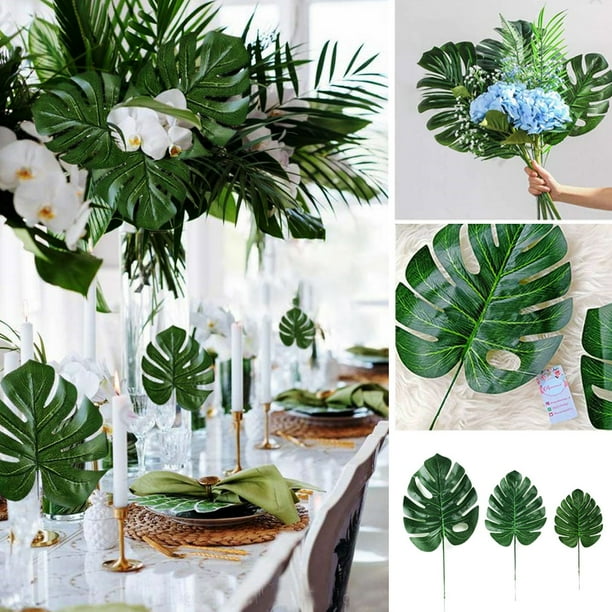 Grandest Birch 10Pcs Artificial Tropical Monstera Leaves Wedding Party Home  Table Decoration,M - Walmart Business Supplies
