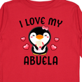 thumbnail image 4 of Inktastic I Love My Abuela with Cute Penguin and Hearts Girls Long Sleeve Toddler T-Shirt, 4 of 5