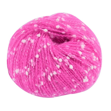 Fuchsia Crochet - DIY Craft Scarf Shawl Crochet Tatting Knitting Dots Print Yarn Thread Fuchsia