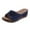A Dark Blue, variant on Wovix Women'S Slipper Waterproof Shoes Work Sandals Open Toe Platform Wedge Footwear Daily Wear
