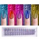thumbnail image 1 of Uñas postizas de ojo de gato Jsiallye 300 piezas de uñas cortas de color almendra para mujer, uñas postizas de gel suave, puntas de uñas de ojo de gato con purpurina brillante, uñas adhesivas en 15 ta, 1 of 1