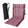 thumbnail image 2 of Tumbona de playa para exteriores, asiento de suelo, cojín ergonómico, colchoneta de playa plegable para mochileros, camping, estadios, barbacoas y Lado marrón, 2 of 9