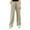 Beige, variant on Lixiuxyad Women Flowy Pants Women's Casual Loose Fit High Waist Drawstring Pants With Side Pockets Green