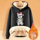 thumbnail image 2 of WILLBEST Sudadera de Mujer Womens Casual Plus Velvet Christmas Series Printed Long Sleeve Hooded Sweatshirt XXXXX-Grande, 2 of 4