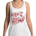 thumbnail image 2 of Dibs On The Cowboy Tank Top Unisex Small White, 2 of 5
