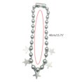 thumbnail image 5 of XISAOK Exaggerated Big Round Bead Five-pointed Star Necklace Niche Sweet Neck Chain, 5 of 12