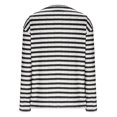 thumbnail image 5 of miqiqism Womens Cotton Tops Striped Long Sleeve Pullover Shirts Teen Girls V Neck Tunic Basic Tshirts Juniors Loose Drop Shoulder Blouses 2025 Spring,#01_White,Large, 5 of 5