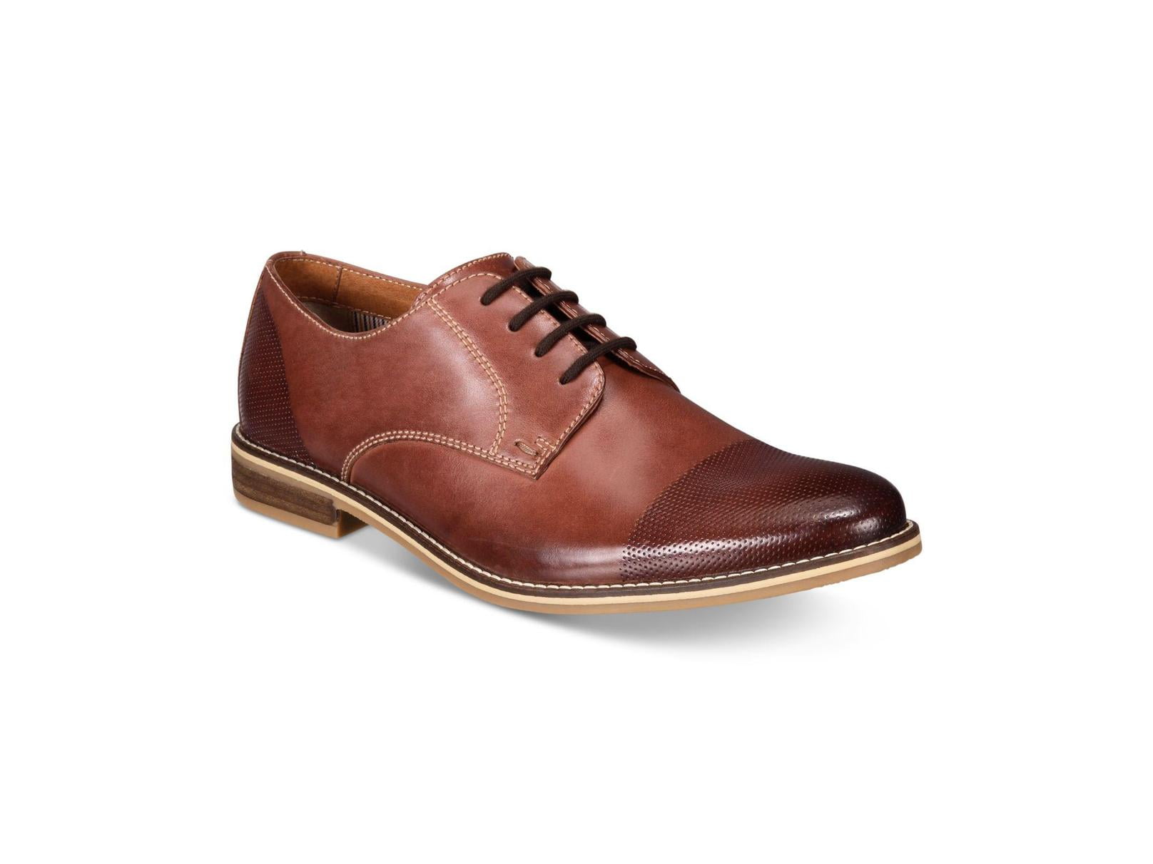 Alfani Mens Chadwick Leather Lace Up Casual Oxfords