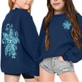 thumbnail image 2 of LUOGENLI Hoodies Sweatshirt Girls Hoodies Size 6 Girls' Fashion Casual Printed Long Sleeved Hoodie Top Girls Hoodies Size 7-8 Purple Girls Hoodies Size 10-12 Dark Blue 2-3 Years, 2 of 7