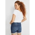 thumbnail image 3 of Ellos Women's Rolled Hem Denim Shorts Shorts, 3 of 3