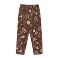 thumbnail image 5 of Balery Coffee and Flowers print Women's Pajama Pants,Ultra Lightweight Pjs,Lounge Pant-Large, 5 of 9