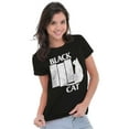 thumbnail image 3 of Black Cat Punk Rock Kitty Lovers Womens Fitted Plus Size Graphic Tee Brisco Brands 2X, 3 of 5