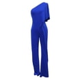 thumbnail image 2 of Yuemengxuan Women Elegant Graceful Siamese Trousers, Solid Color Ruffled One-Shoulder Jumpsuit, 2 of 4