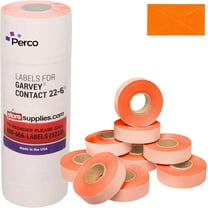 2212 Fluo. Red Pricing Labels for Garvey 22-6/22-7/22-8 Price Gun - 9 Rolls, 11,000 Pricemarking Labels