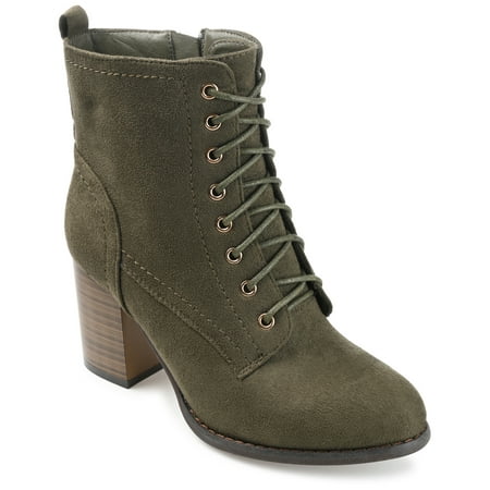 

Journee Collection Womens Baylor Lace Up Stacked Heel Booties