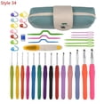thumbnail image 1 of 36 Styles Crochet Hooks Set Knitting With Yarn Weave Knitting Needles Hook Kit Sewing Tools Gauge Scissors Knit with Storage Bag, 1 of 7