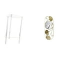 thumbnail image 1 of Mesita de noche,Mesa auxiliar de acrílico transparente,mesa auxiliar transparente de 2 niveles,Espejo de pared,Espejo decorativo nórdico para colgar en la pared,Espejos de pared de metal, 1 of 8