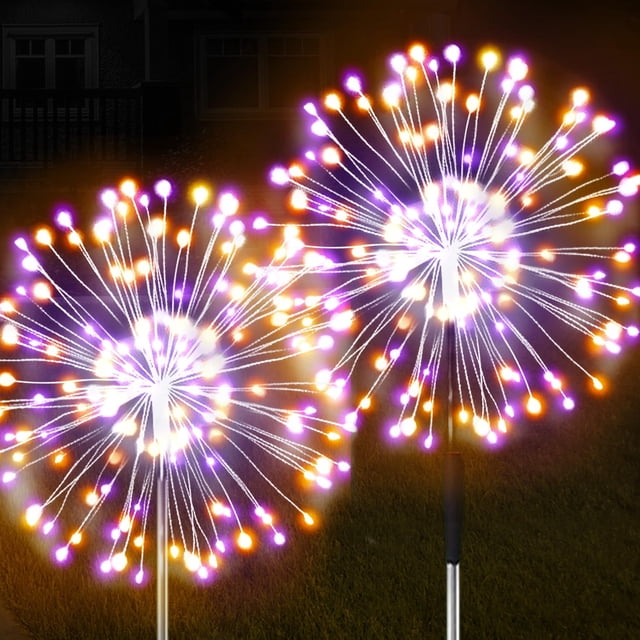Luces de Fuegos Artificiales Solares JJGoo Paquete de 2 con 150 LED - Impermeables IP65