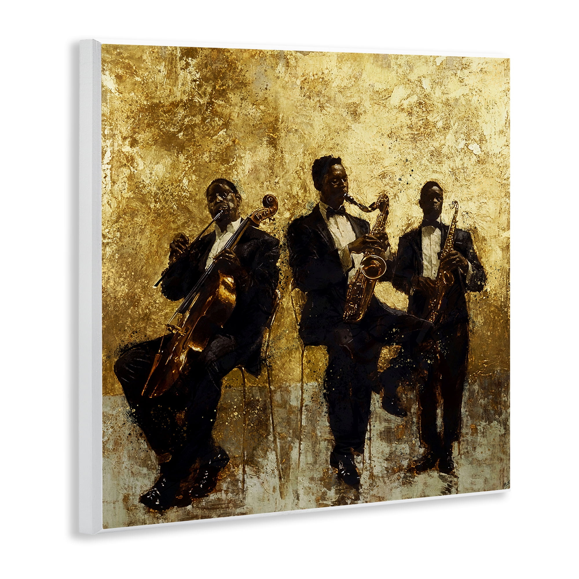 Golden Era Musicians Abstraction Wall Plaque Art, design by Marta Wiley