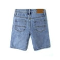 thumbnail image 2 of KIDSCOOL SPACE Baby Little Big Boys Denim Shorts,Elastic Waistband Inside Ripped Holes Jeans Summer Wear, Light Blue,2-3 Years, 2 of 6