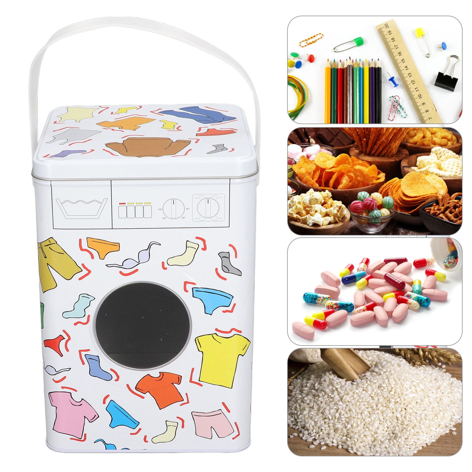 Spptty Powdered Laundry Detergent Container Laundry Detergent Container Multifunctional Large Capacity With Lid For Storage