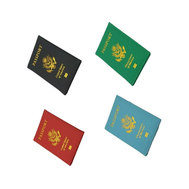 kurtrusly 4 Pieces Universal Cover Protector Portable ID Credit Debit Card Storage Holder PU Leather Organizer Bag Case