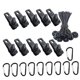 thumbnail image 2 of 30x/Set Clips para lona cuerdas de mosquetón herramientas de Camping Clip de lona de agarre reutilizable Estilo C, 2 of 8