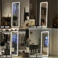 BEAUTYPEAK LED Rectangular Full Length Mirror with Rounded Corners 64