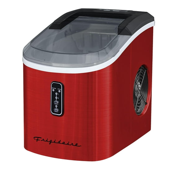 Máquina para hacer hielo Frigidaire, autolimpiante, 12 kg, color rojo