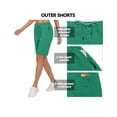 thumbnail image 4 of Little Donkey Andy Women's Lightweight Breathable Hiking Shorts, Quick-Dry Golf Shorts with Zipper Pockets, Air-Holes Tech Holly Green Heather M, 4 of 7