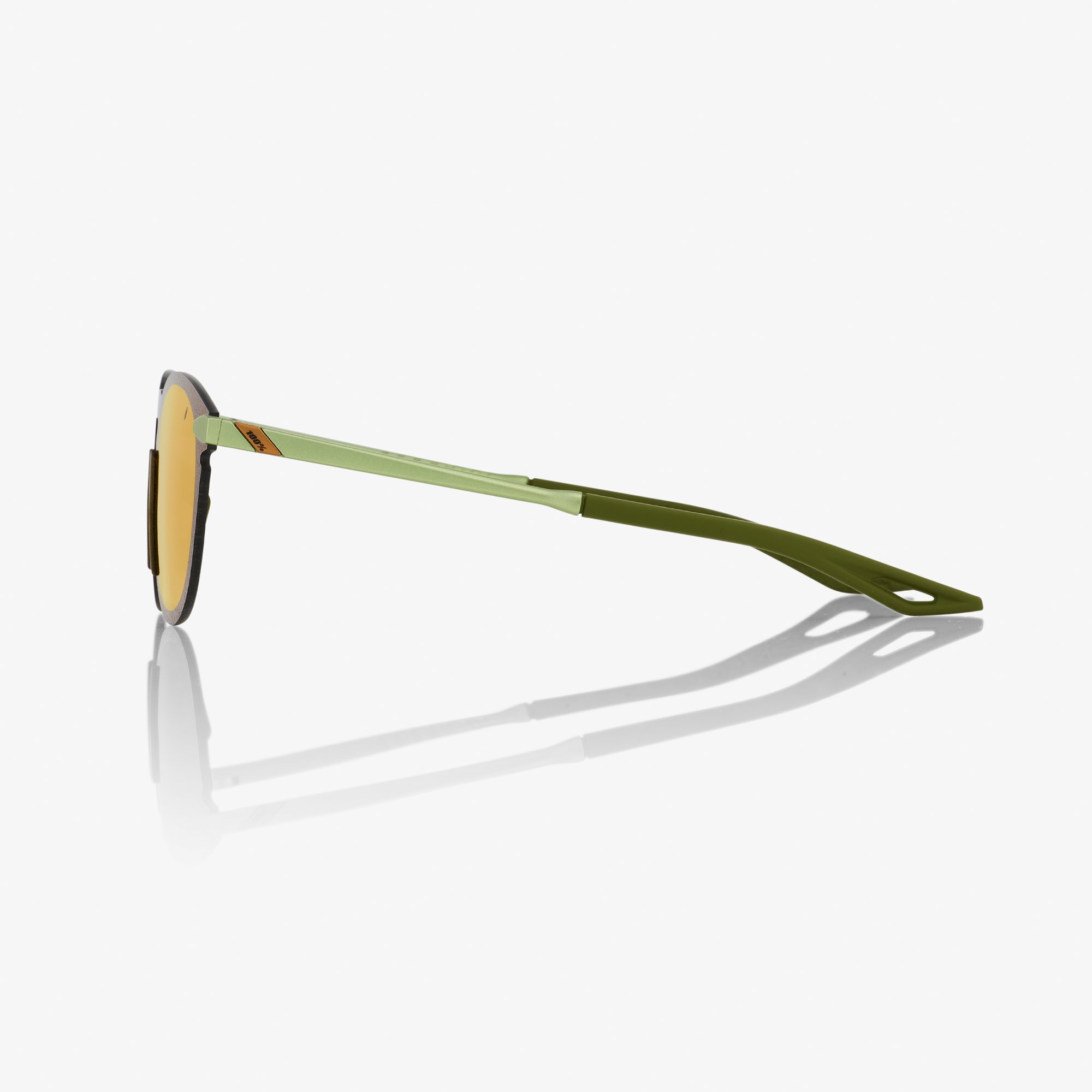100% Legere Round Sunglasses Matte Metallic Viperidae w/Black Mirror Lens - image 3 of 3