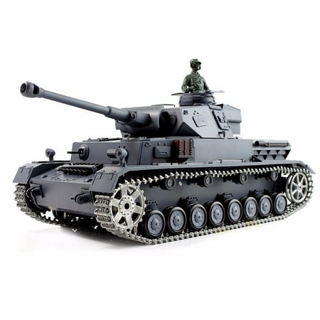 2.4Ghz Radio Remote Control 1/16 German Panzer IV F2 Airsoft Battle Tank w/Sound & Smoke (Upgrade Version w/ Metal Gear & Tracks) RC