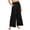 Black, variant on Women's High Waisted Wide Leg Pants Elegant Faux Suede Palazzo Trousers Casual Work Slacks