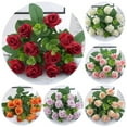 uawhw 5 Branches, 11 Heads,1 Bouquet Artificial Rose 5 Branches 11