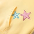 thumbnail image 4 of Cozy Womens Hoodies Casual Loose Fit Embroidered Star Hooded Sweatshirt with Pocket for Everyday Wear Womens Sweatshirt Yellow L, 4 of 7