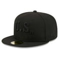 thumbnail image 3 of Men's New Era Black USMNT Text 59FIFTY Fitted Hat, 3 of 5